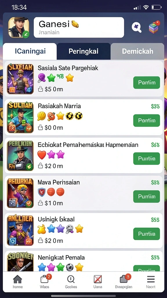 9sl - Tangkapan layar dari level pertama yang penuh warna.
